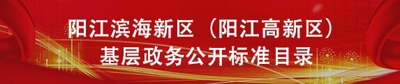 陽江濱海新區(qū)（陽江高新區(qū)）基層政務(wù)公開標(biāo)準(zhǔn)目錄